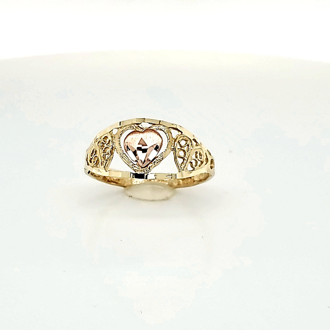 10K Gold Heart Ring
