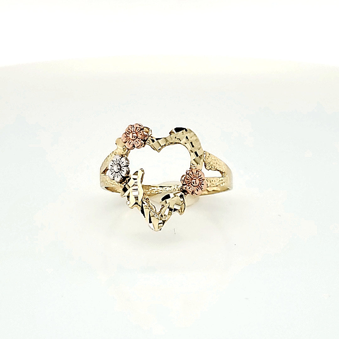 10K Gold Heart Ring