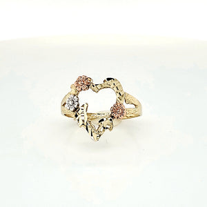 10K Gold Heart Ring