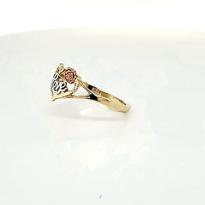 10K Gold Heart Ring