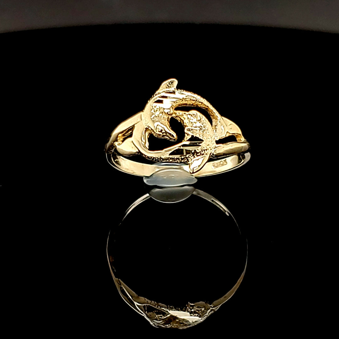 10K Gold Dolphin Ring