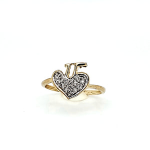 10K Gold Heart Ring