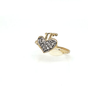 10K Gold Heart Ring