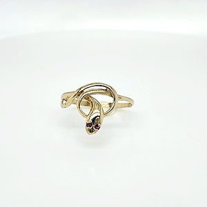 10K Gold Snake Ring