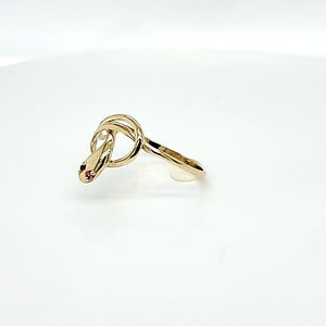 10K Gold Snake Ring