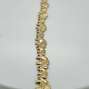 10K Gold Elephant Bracelet