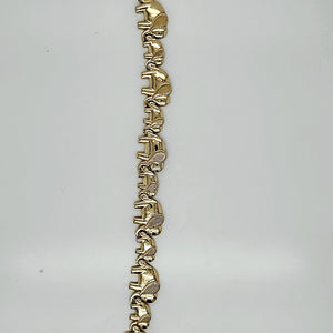 10K Gold Elephant Bracelet
