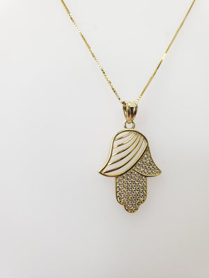 10K Gold Fancy Hamsa Charm