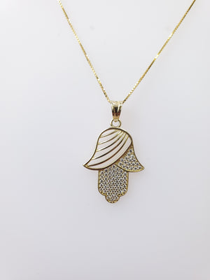 10K Gold Fancy Hamsa Charm