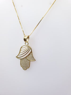 10K Gold Fancy Hamsa Charm