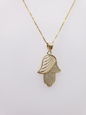 10K Gold Fancy Hamsa Charm