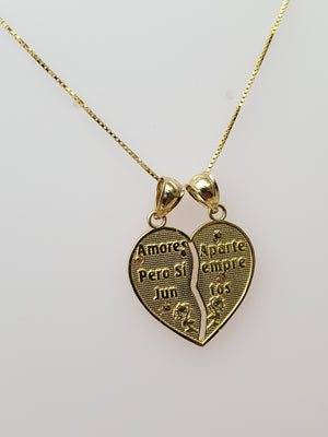10K Gold Breakable Heart Charm