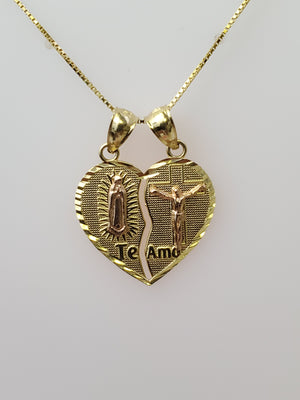 10K Gold Breakable Heart Charm