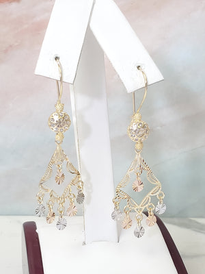 10K gold Chandelier Earrings