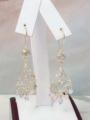 10K gold Chandelier Earrings