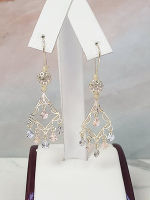 10K gold Chandelier Earrings