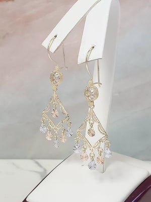 10K gold Chandelier Earrings
