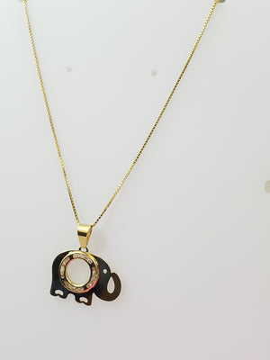 10K  Gold CZ Elephant Charm