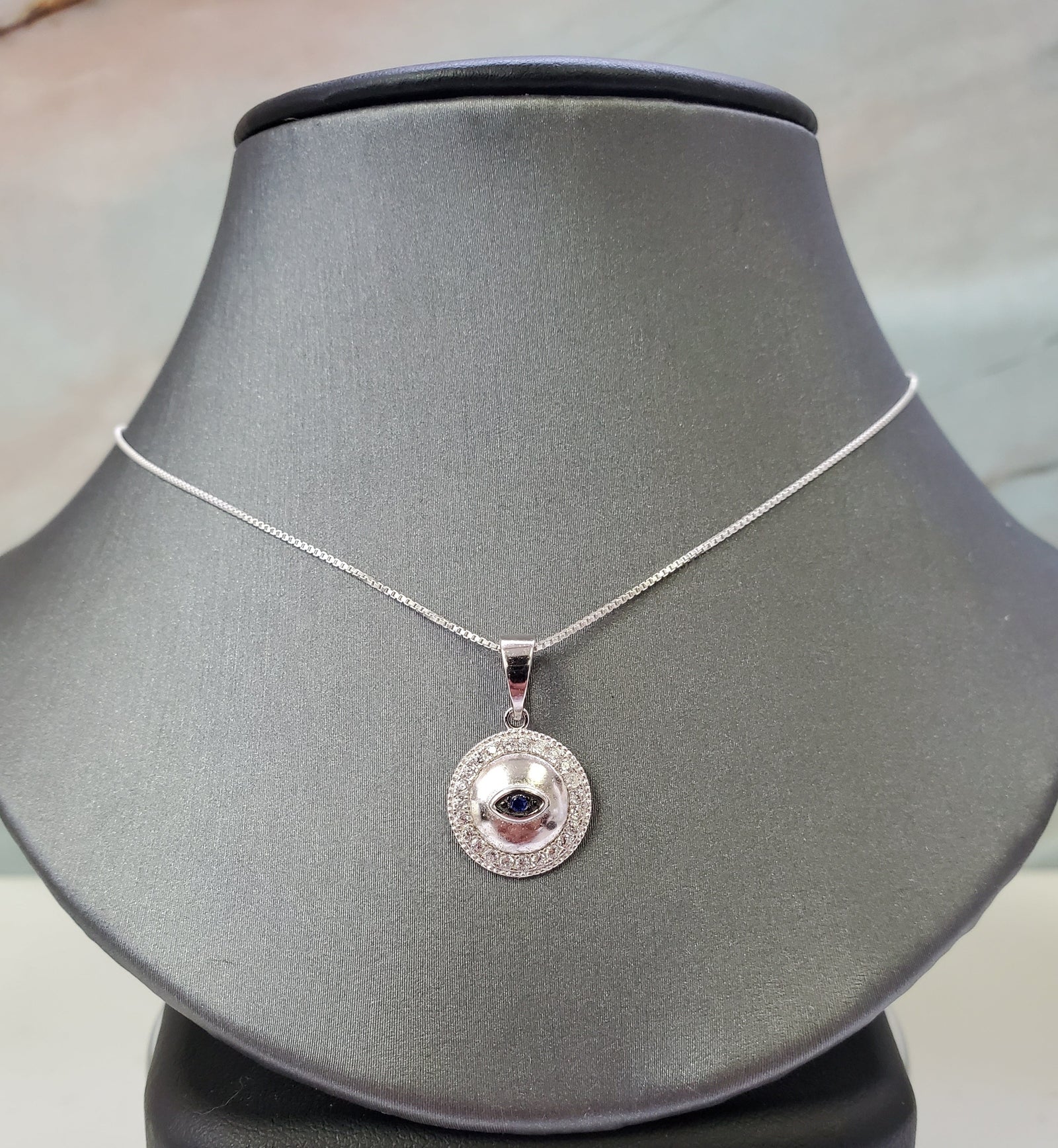 925 Silver Evil Eye Cz Charm