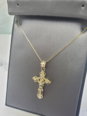 10K Gold Jesus Cross Pendant