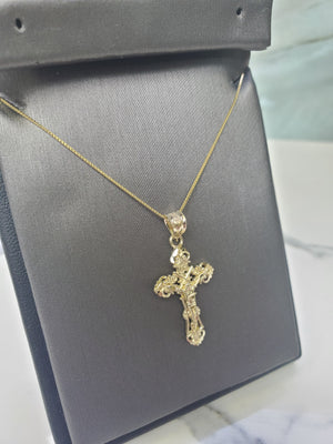 10K Gold Jesus Cross Pendant