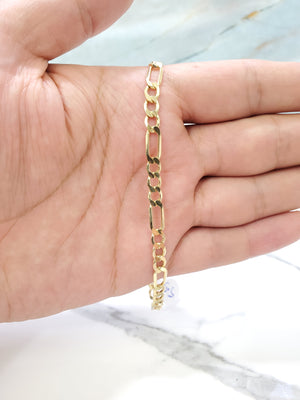 10K Gold Hollow Figaro Bracelet