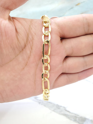 10K Gold Hollow Figaro Chain