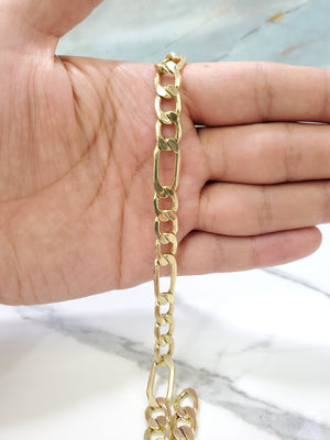 10K Gold Hollow Figaro Chain