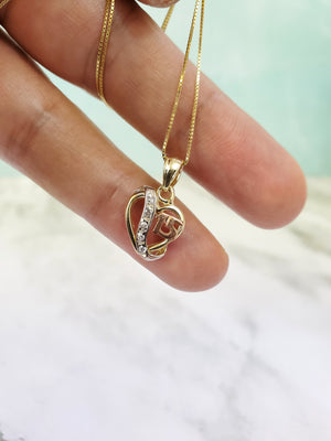 10K Gold Heart Charm