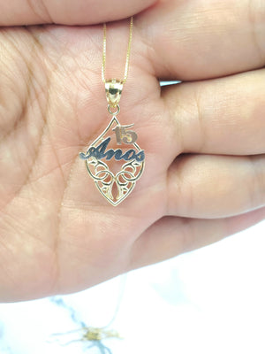 10K Gold 15 Anos Charm