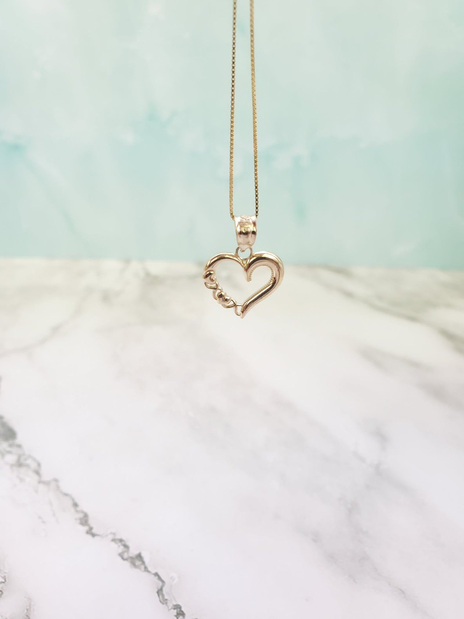 10K Gold Heart Charm