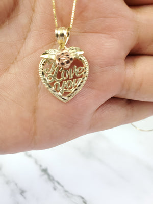 10K Gold Heart Charm