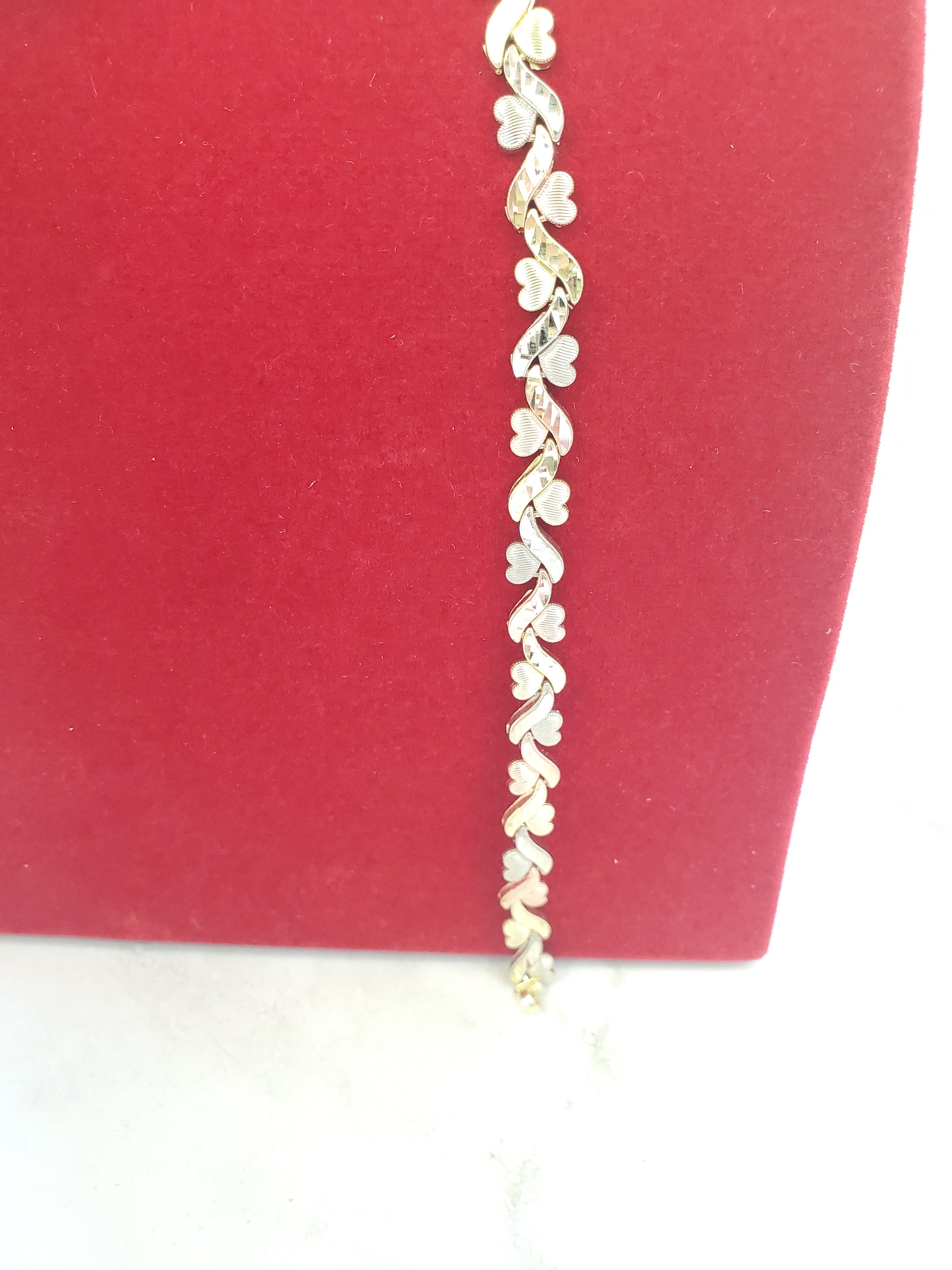Timeless Love 10k Yellow Gold 1 Ctw Diamond Heart Link Bracelet | Diamond  Bracelets | Jewelry & Watches | Shop The Exchange