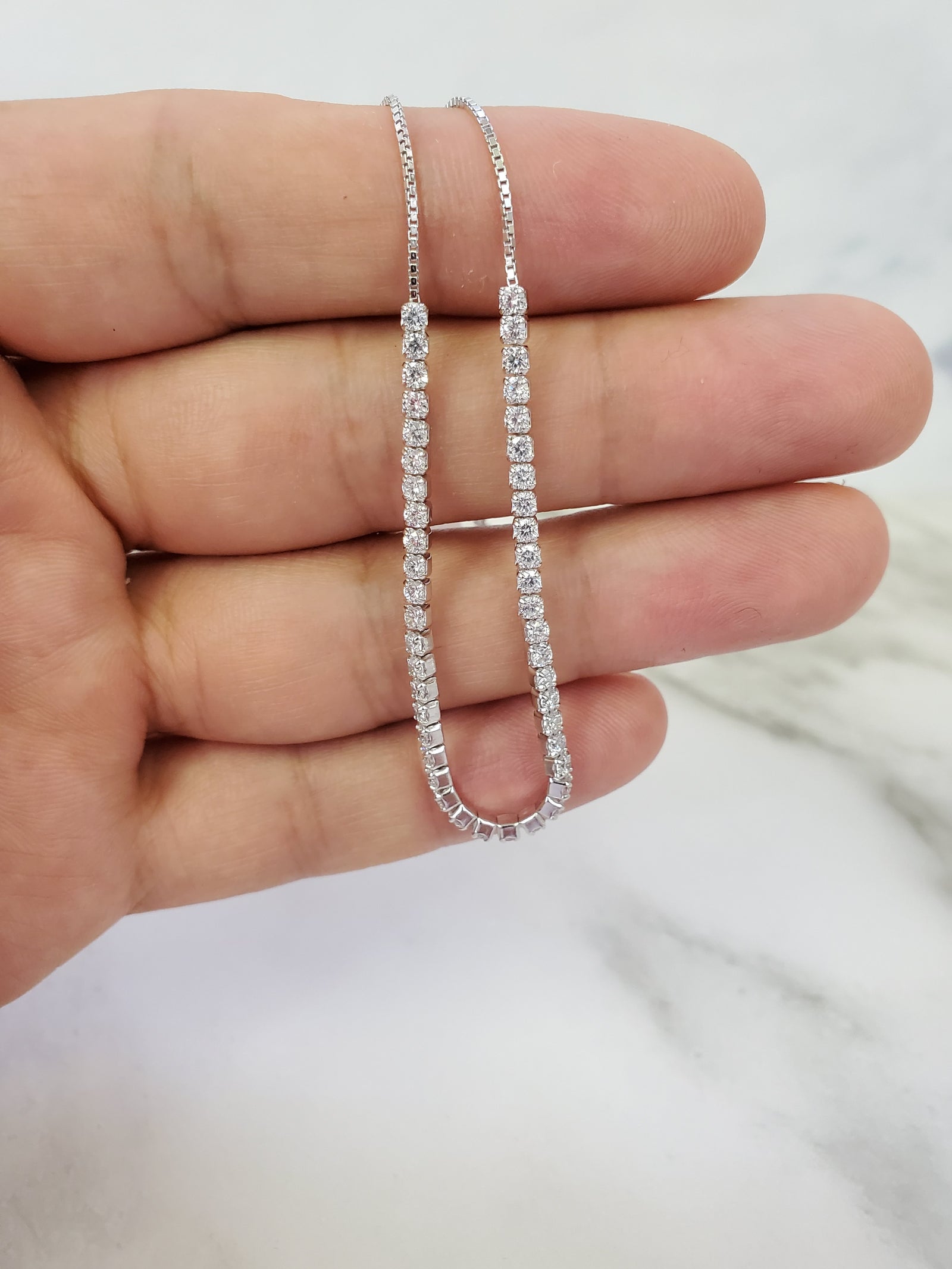 925 Silver Tennis Bracelet 