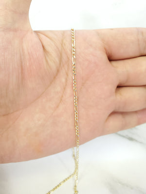 10K Gold Hollow Figaro Chain