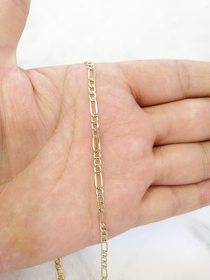 10K Gold Hollow Figaro Chain