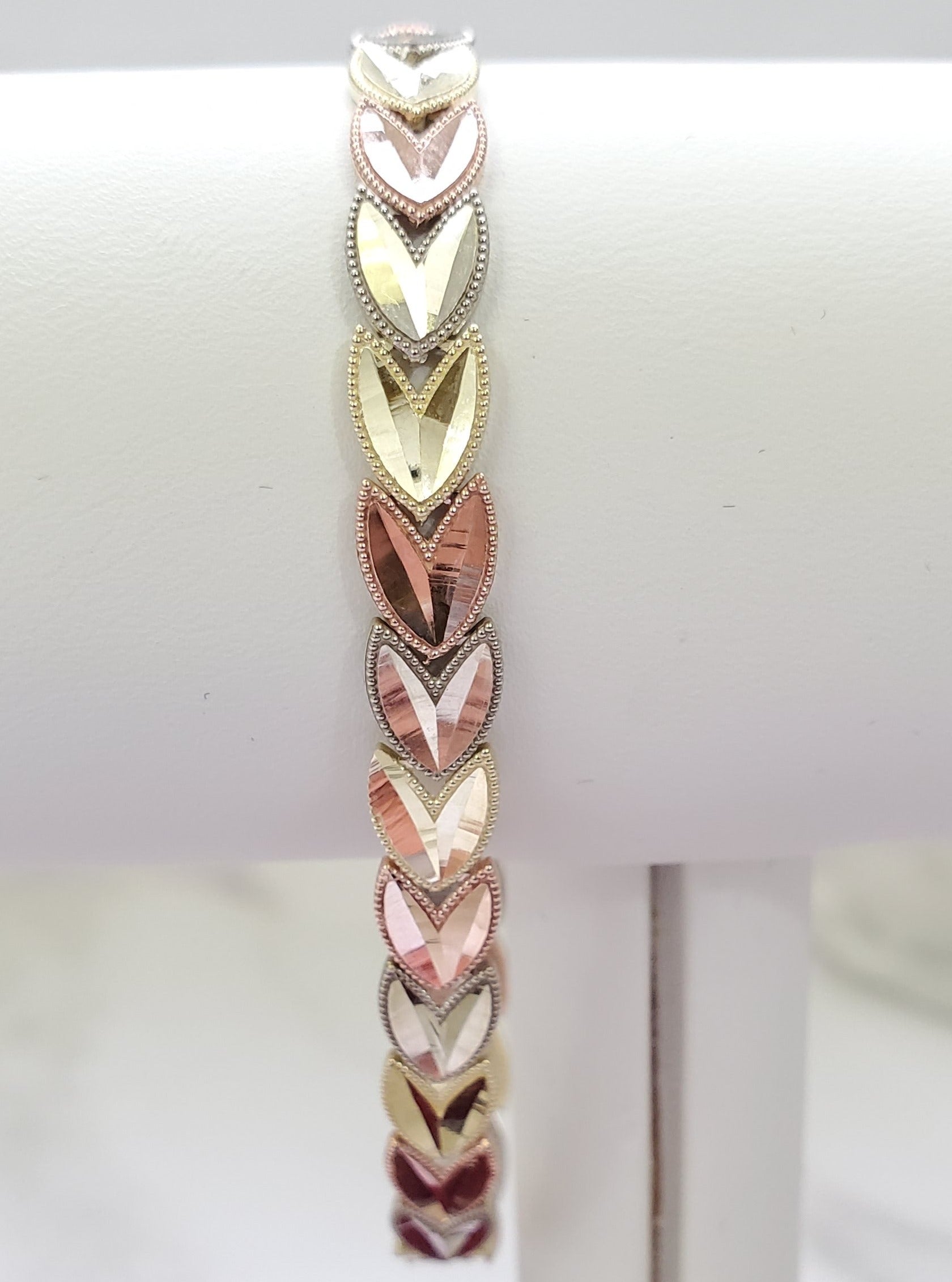 Tri color hotsell heart bracelet
