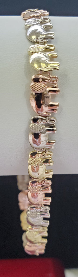 10K Gold Elephant Bracelet