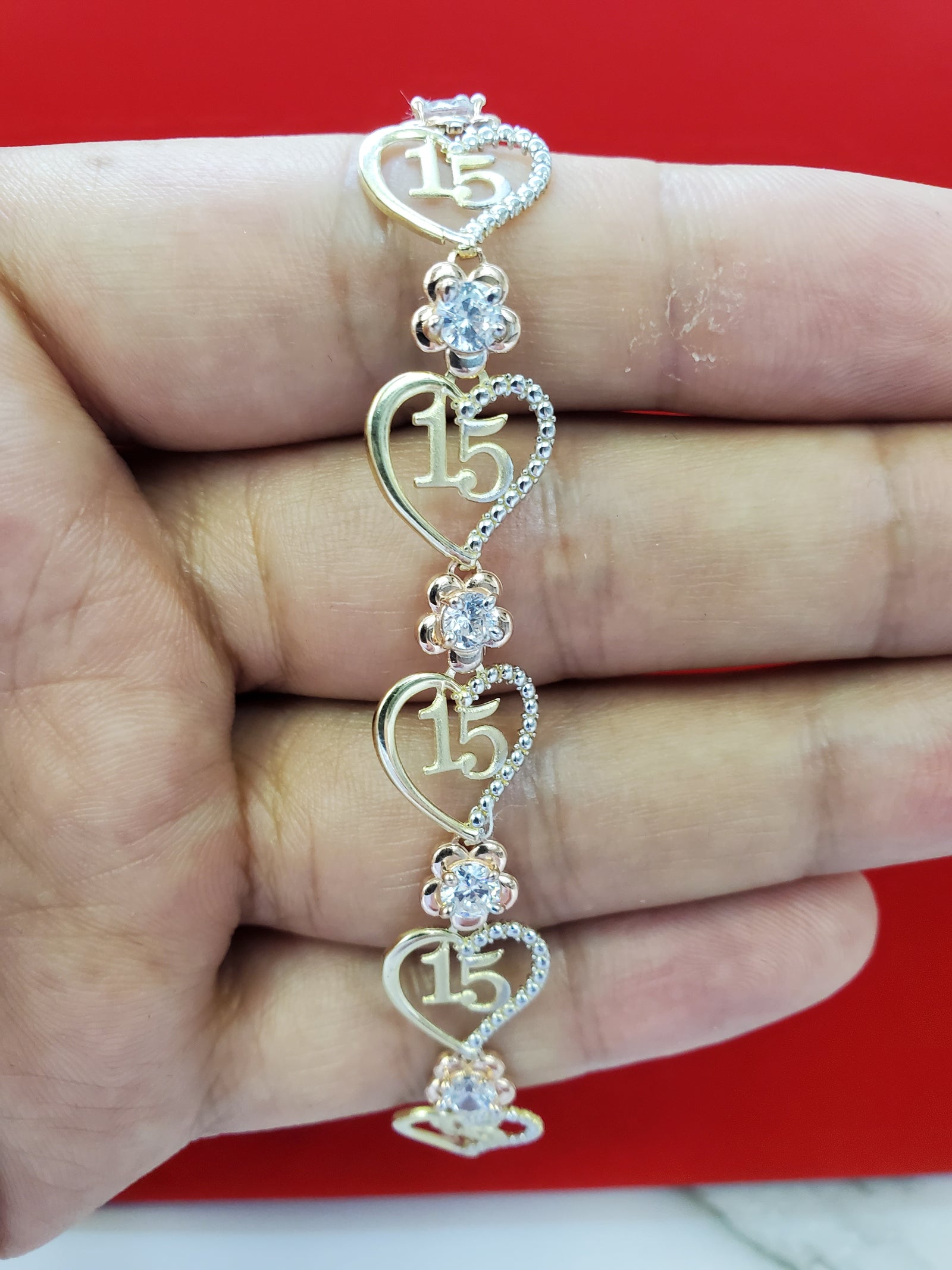10K Gold Heart Bracelet