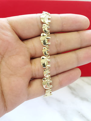 10K Gold Elephant Bracelet