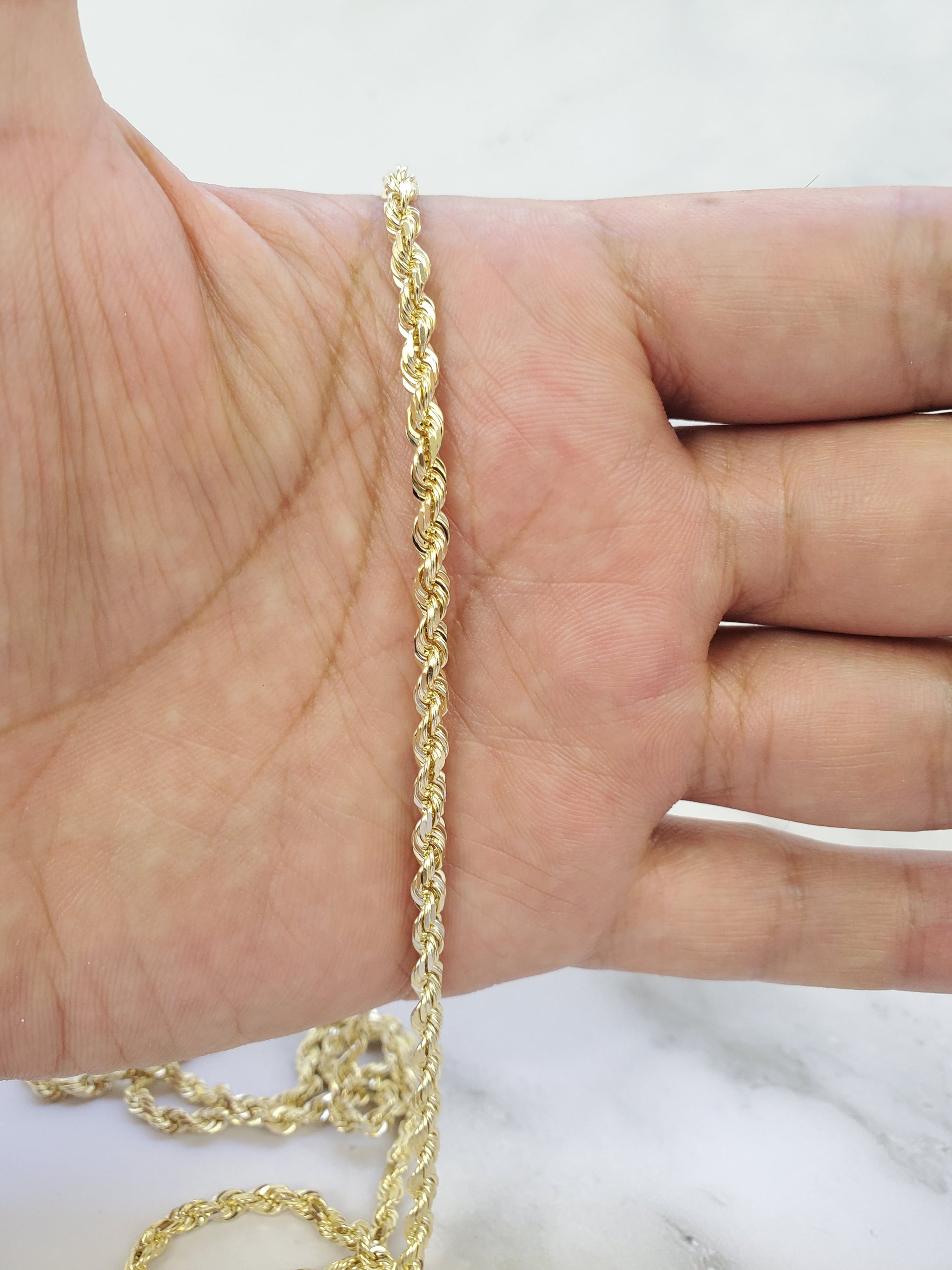 5.0mm Rope Chain (Diamond Cut) 26 inch / Yellow Gold / 14K