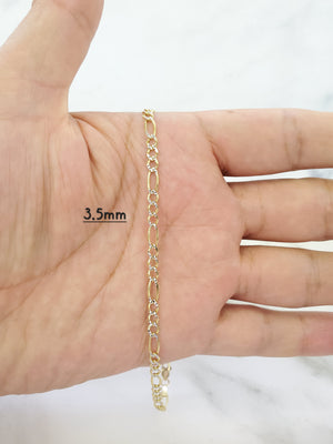 14K Gold Figaro Bracelet