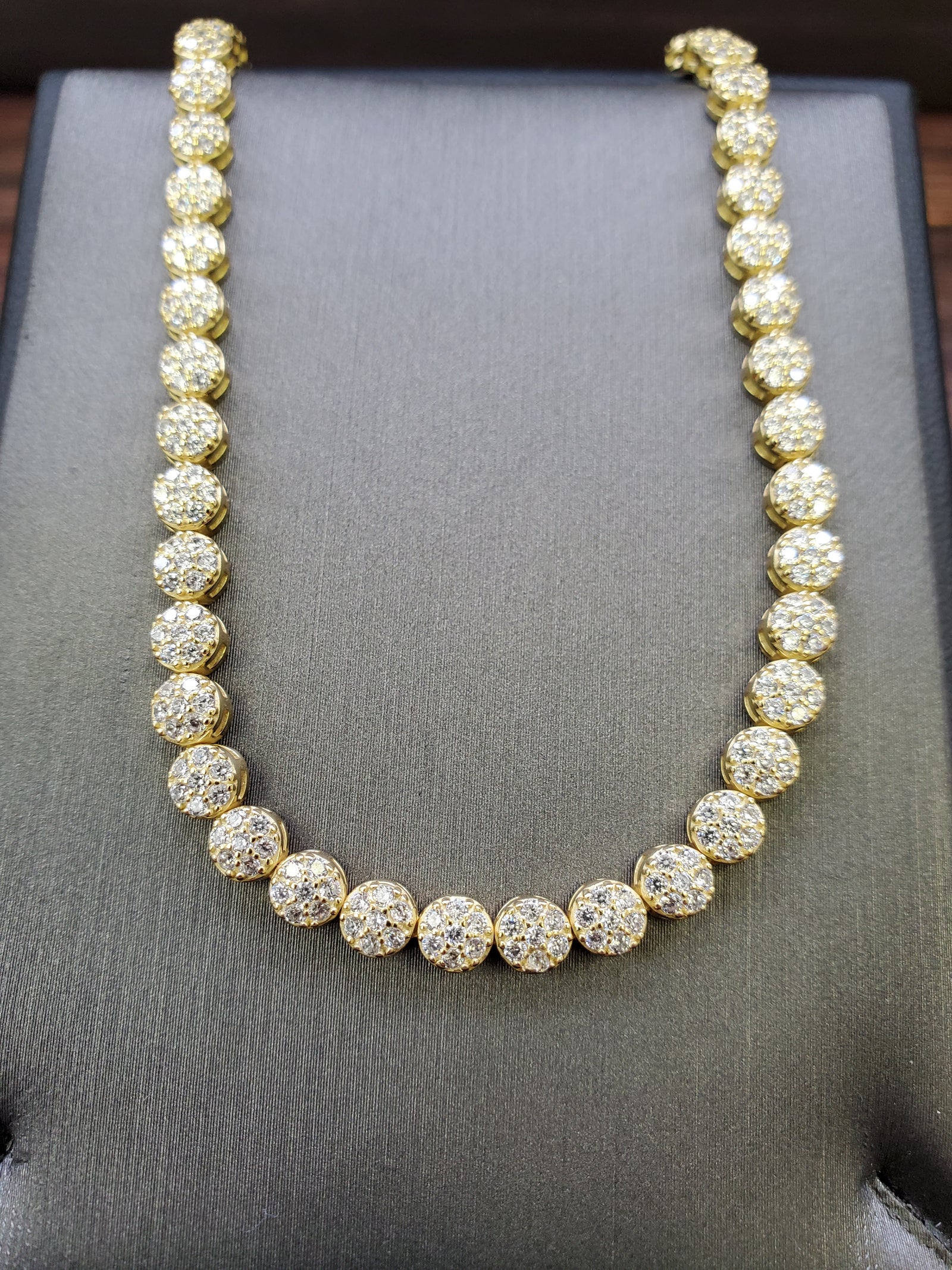 925 Sterling Silver Gold Plated CZ Round Cut Tennis Bracelet