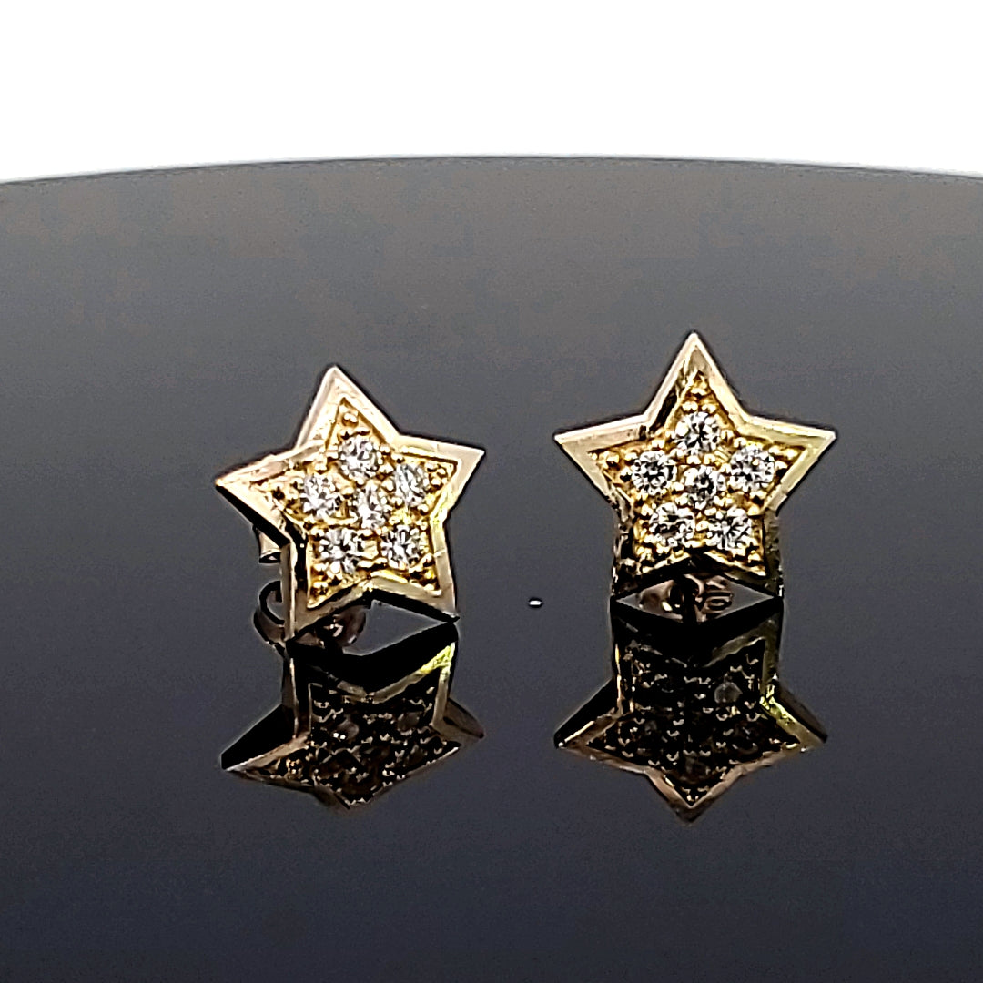 Pave Diamond Star Stud Earrings – Five Star Jewelry Brokers