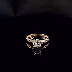 14K Solid Yellow Gold Solitaire Cz Ring
