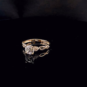 14K Solid Yellow Gold Solitaire Cz Ring