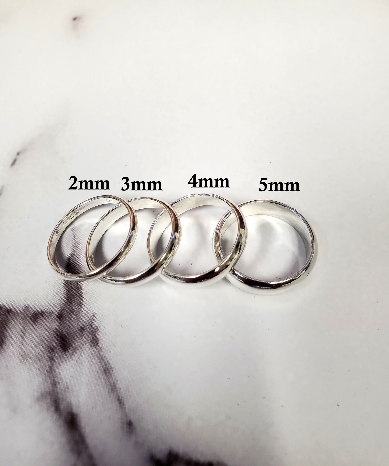 925 Sterling Silver Solid Band Rings For Men and Women