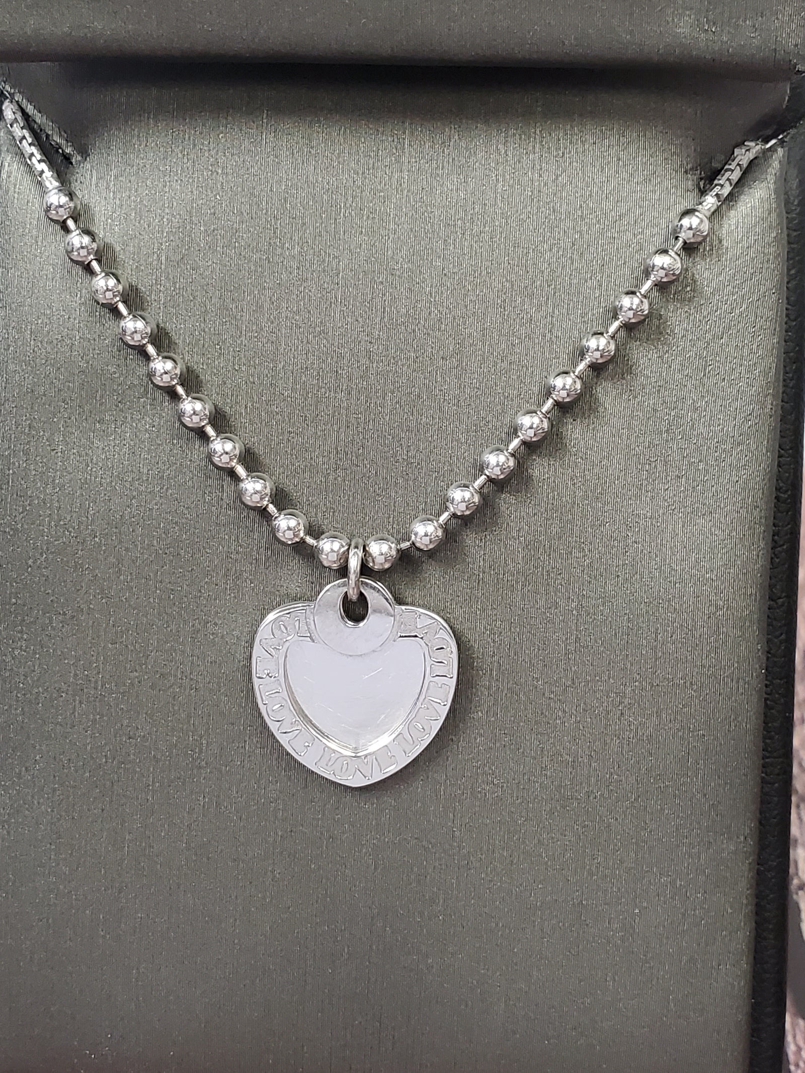925 Solid Sterling Silver Heart Charm Adjustable Bracelet