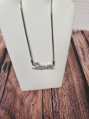925 Sterling Silver CZ Love Adjustable Bracelet