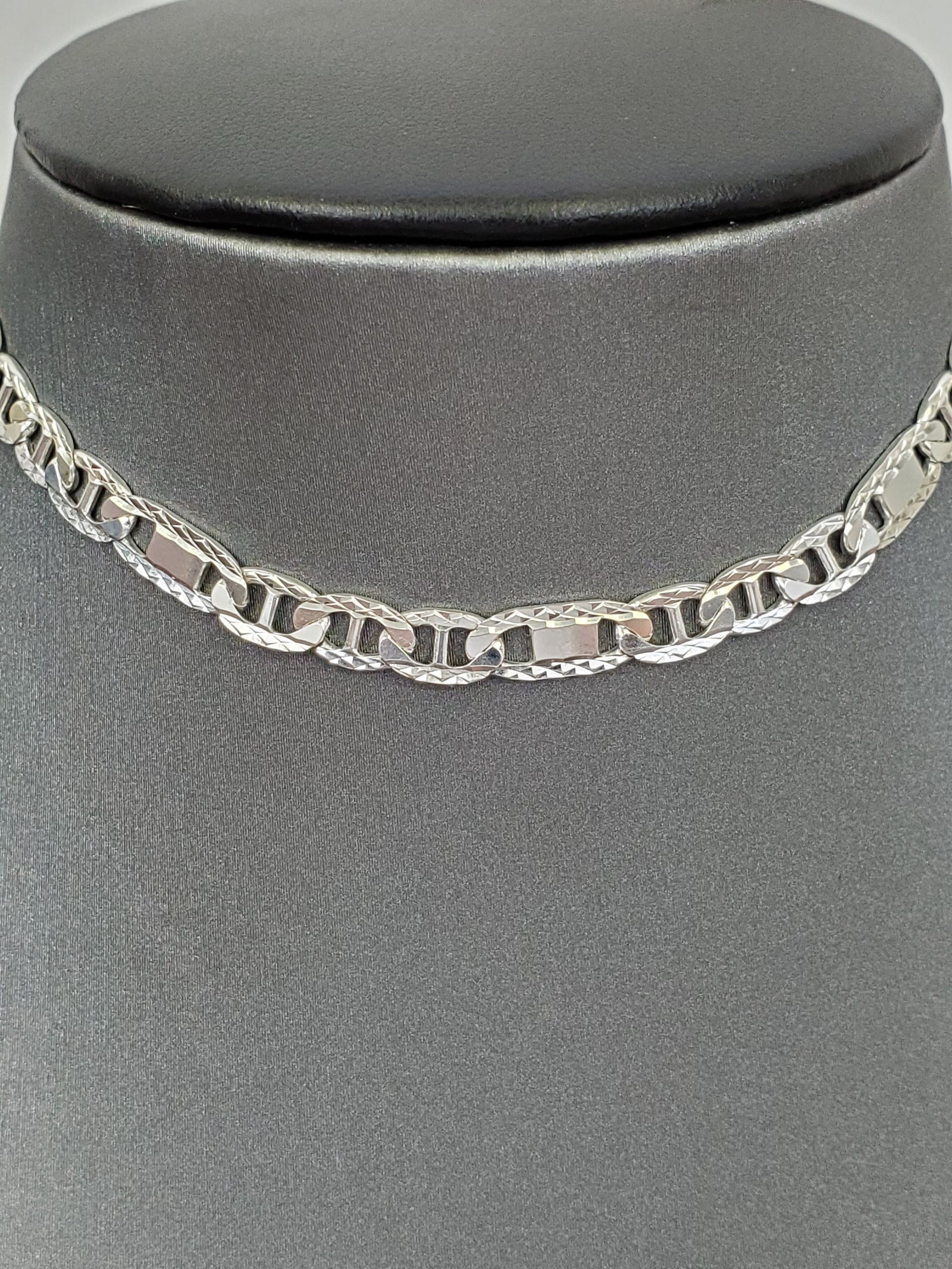 925 Sterling Silver Chain Mirror Link 5.2mm 9"